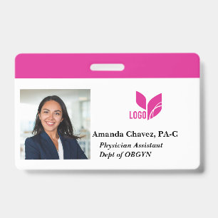 Custom Employee ID Photo Name Badge