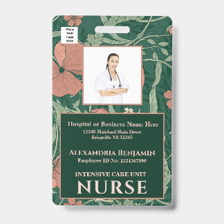 Custom Employee Logo ID Photo Bar Code Personalise Badge