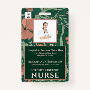 Custom Employee Logo ID Photo Bar Code Personalise ID Badge