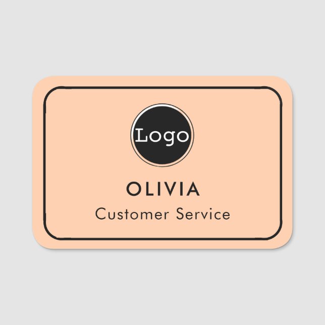 Custom Employee Logo,  Name Tag (Front)