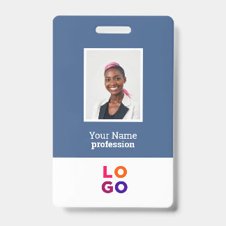 Custom Employee Logo, Photo, Qr Code, Name ID Badge