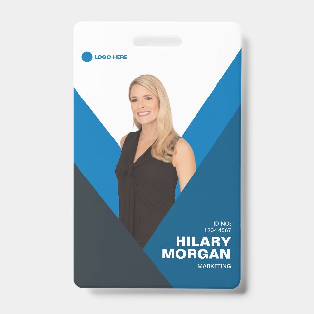 Custom Employee Name Badge Custom Logo ID Badge (Front)