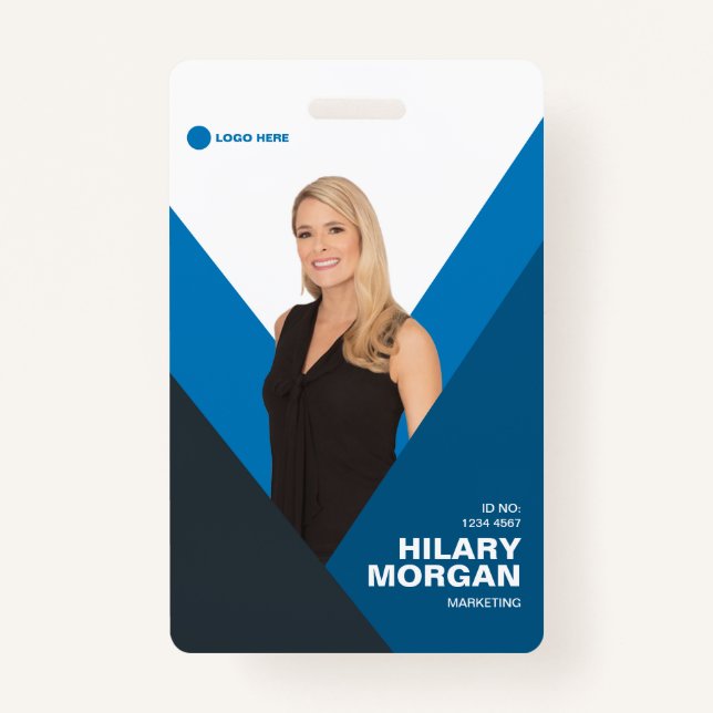 Custom Employee Name Badge Custom Logo ID Badge (Front)