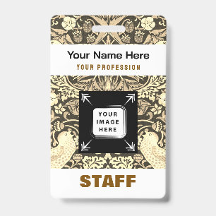 Custom Employee Name Business Logo Staff Tag Badge ID Badge