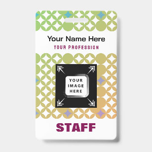 Custom Employee Name Business Logo Staff Tag Badge ID Badge
