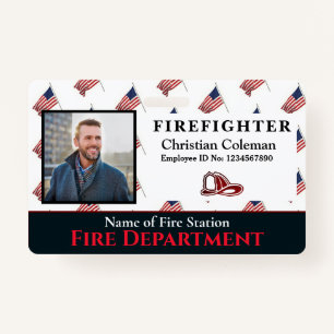 Custom Employee Name ID  Card Logo Bar Code Photo  ID Badge