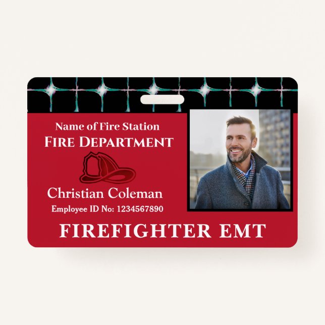 Custom Employee Name ID  Card Logo Bar Code Photo ID Badge (Front)