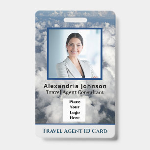 Custom Employee Name ID Card Photo Logo Bar Code Badge