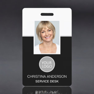 Custom Employee Name Logo Photo Corporate Work ID Badge