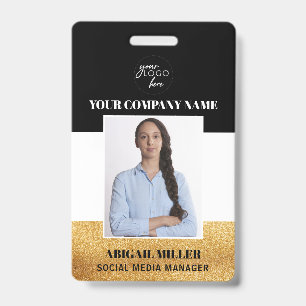 Custom Employee Name Logo Photo ID Badge