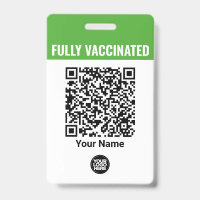 Custom Employee Name Logo Vaccination QrCode