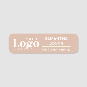 Custom Employee name Modern Company Logo Tag