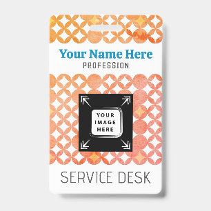 Custom Employee Name Photo Business Tag Badge ID Badge