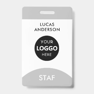 Custom Employee Name Tag Business Logo Staff ID Badge