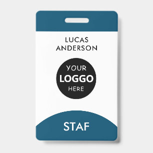 Custom Employee Name Tag Business Logo Staff  ID Badge