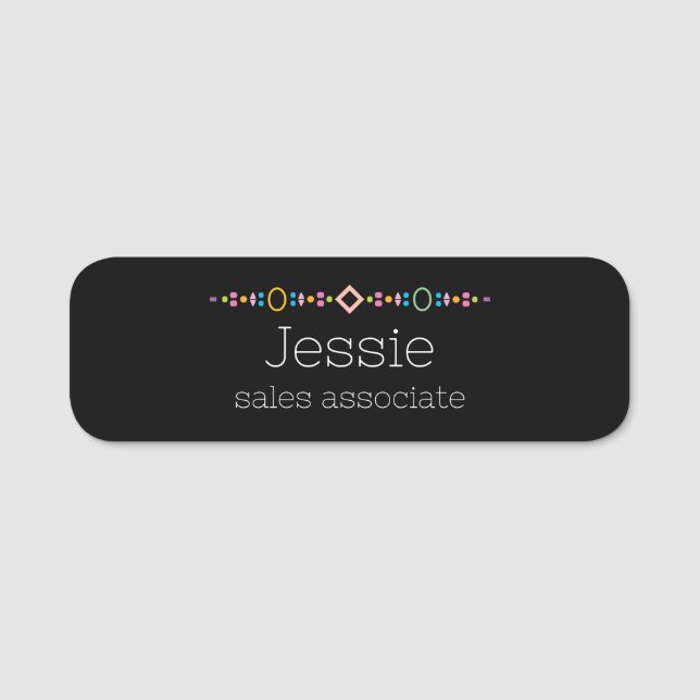 Custom Employee Name with Title Classic Name Tag (Front)