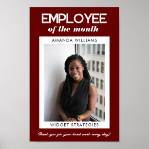 Custom Employee of the Month Appreciation Photo  Poster