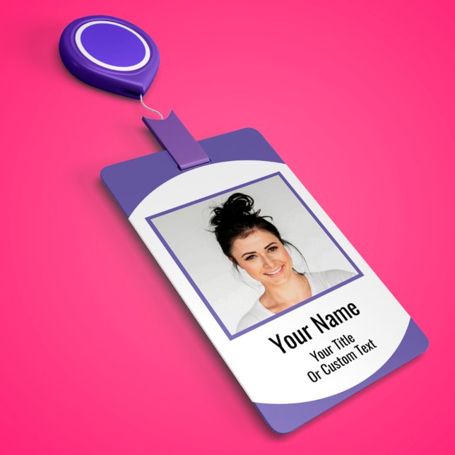 Custom Employee Photo And Name Simple Deluge ID Badge (Creator Uploaded)