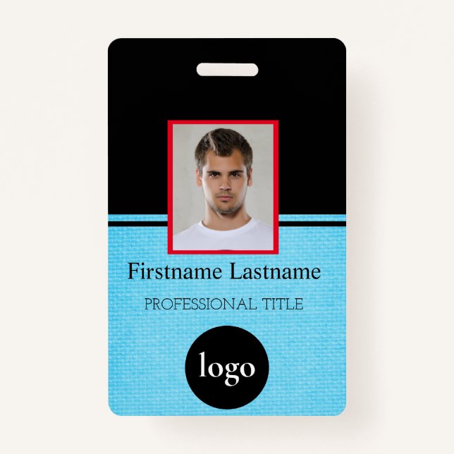 Custom Employee - Photo, Bar Code, Logo, Name Badg ID Badge (Front)