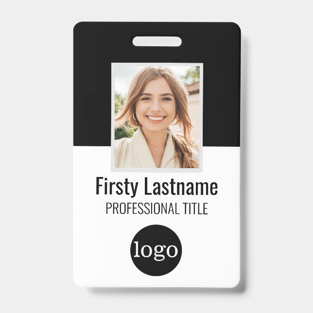 Custom Employee - Photo, Bar Code, Logo, Name Badg ID Badge (Front)
