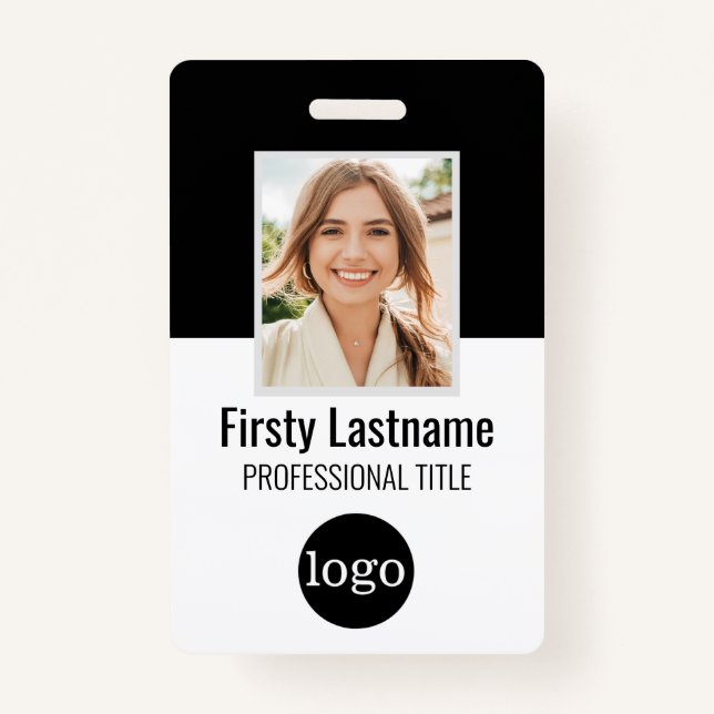Custom Employee - Photo, Bar Code, Logo, Name Badg ID Badge (Front)