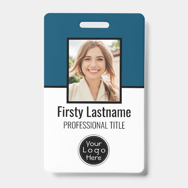 Custom Employee - Photo, Bar Code, Logo, Name Badg ID Badge (Front)