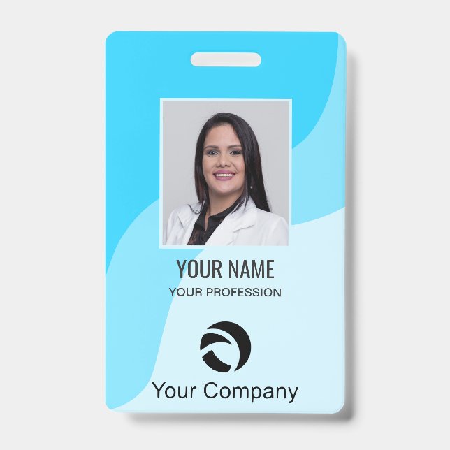 Custom Employee - Photo, Bar Code, Logo, Name Badg ID Badge (Front)