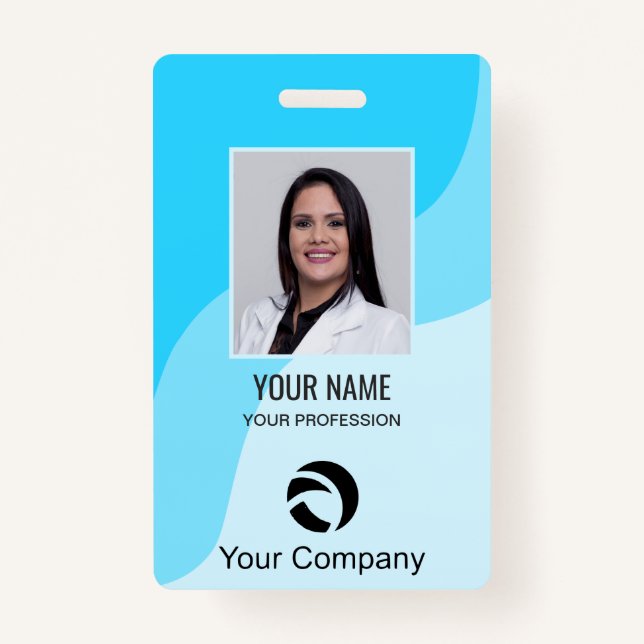 Custom Employee - Photo, Bar Code, Logo, Name Badg ID Badge (Front)