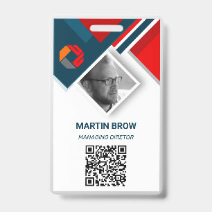 Custom Employee - Photo, Bar Code, Logo, Name Badg ID Badge
