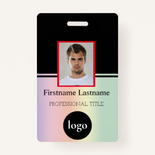 Custom Employee - Photo, Bar Code, Logo, Name Badg ID Badge