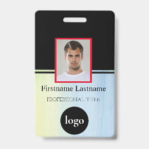 Custom Employee - Photo, Bar Code, Logo, Name Badg ID Badge