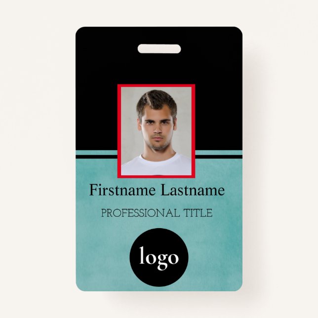 Custom Employee - Photo, Bar Code, Logo, Name Badg ID Badge (Front)