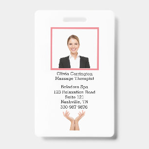 Custom Employee Photo Bar Code Logo Name Badge ID Badge