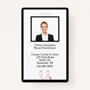 Custom Employee Photo Bar Code Logo Name Badge ID Badge