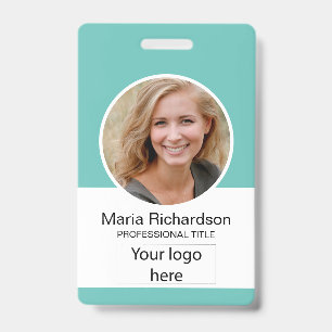 Custom Employee, Photo, Bar Code, Logo, Name Badge ID Badge