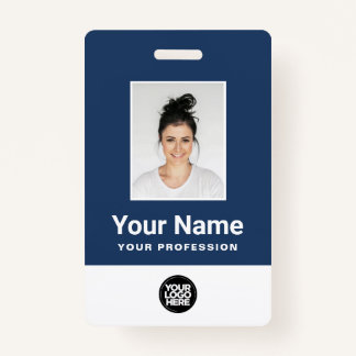 Custom Employee Photo, Bar Code, Logo, Name Badge ID Badge