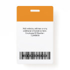 Custom Employee Photo, Bar Code, Logo, Name Badge