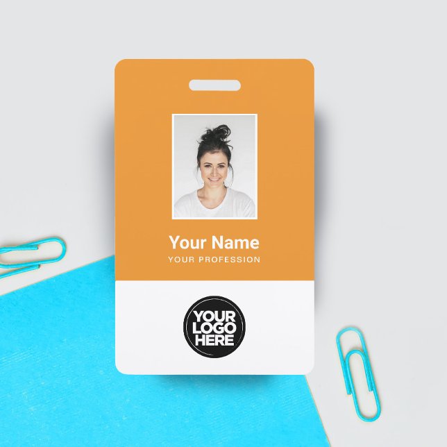 Custom Employee Photo, Bar Code, Logo, Name Badge ID Badge (Creator Uploaded)