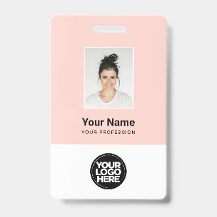 Custom Employee Photo, Bar Code, Logo, Name Badge ID Badge