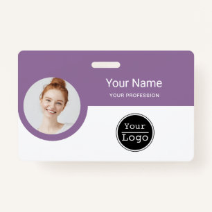 Custom Employee - Photo, Bar Code, Logo, Name ID B ID Badge