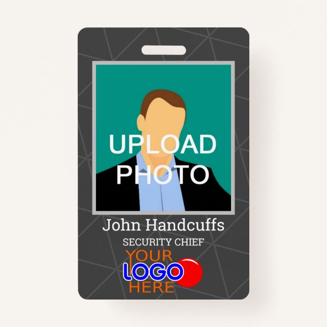 Custom Employee - Photo, Bar Code, Logo, Name ID Badge (Front)