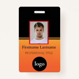 Custom Employee - Photo, Bar Code, Logo, Name ID Badge