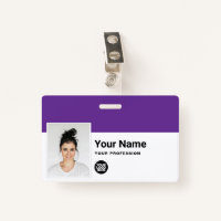 Custom Employee - Photo, Bar Code, Logo, Name