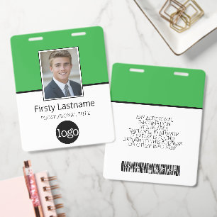 Custom Employee - Photo, Bar Code, Logo, Name ID Badge