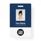 Custom Employee Photo, Bar Code, Logo, Name