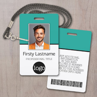 Custom Employee - Photo, Bar Code, Logo, Name ID Badge