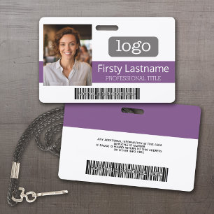 Custom Employee - Photo, Bar Code, Logo, Name ID Badge