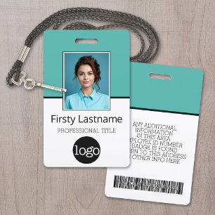 Custom Employee - Photo, Bar Code, Logo, Name ID Badge