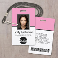 Custom Employee - Photo, Bar Code, Logo, Name