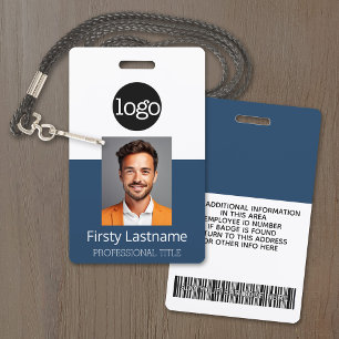 Custom Employee - Photo, Bar Code, Logo, Name ID Badge